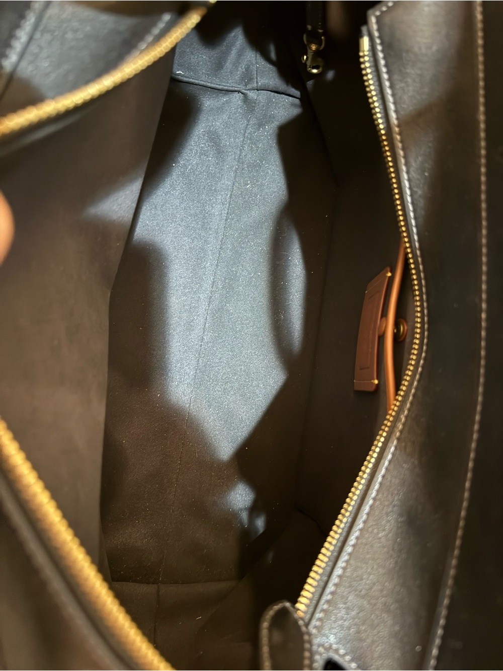 Coach Empire 40 Black Leather Satchel with Gold Hardware - Picture 10 of 10